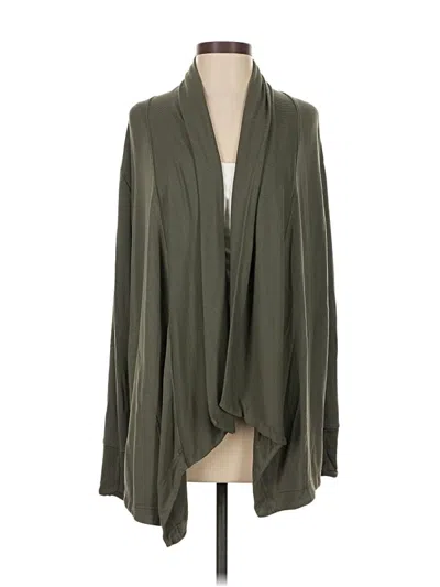 Pre-owned Athleta Cardigan Sweater In Green