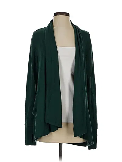 Pre-owned Athleta Cardigan Sweater In Green