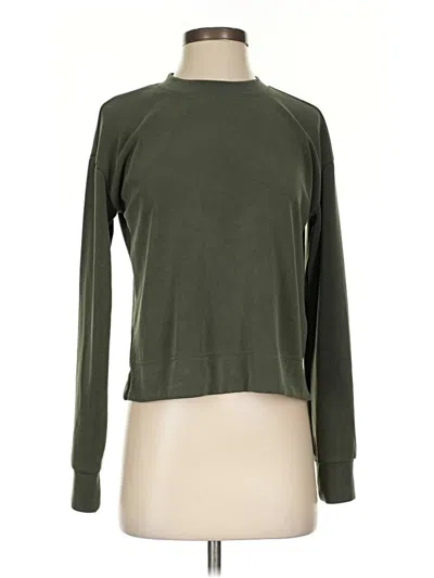 Pre-owned Athleta Cardigan Sweater In Green