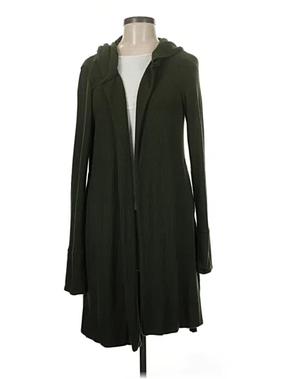Pre-owned Athleta Cardigan Sweater In Green