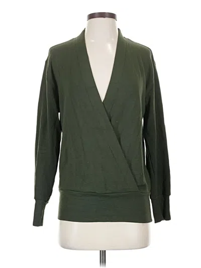 Pre-owned Athleta Cardigan Sweater In Green