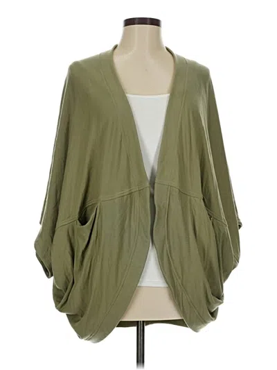 Pre-owned Athleta Cardigan Sweater In Green