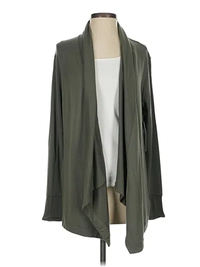 Pre-owned Athleta Cardigan Sweater In Green