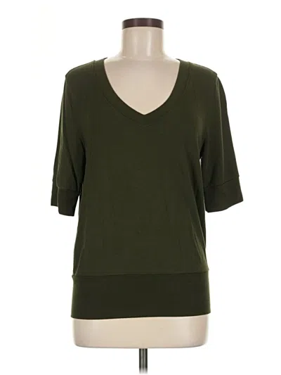 Pre-owned Athleta Cardigan Sweater In Green