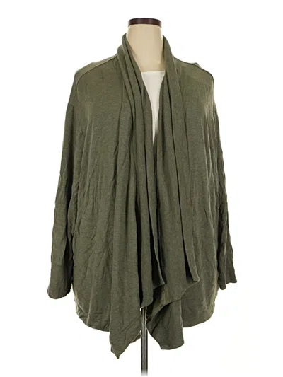 Pre-owned Athleta Cardigan Sweater In Green