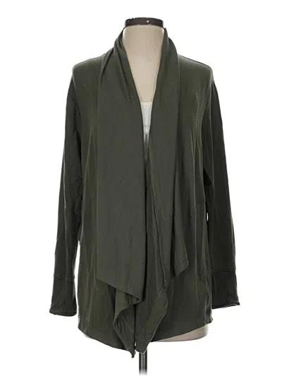 Pre-owned Athleta Cardigan Sweater In Green