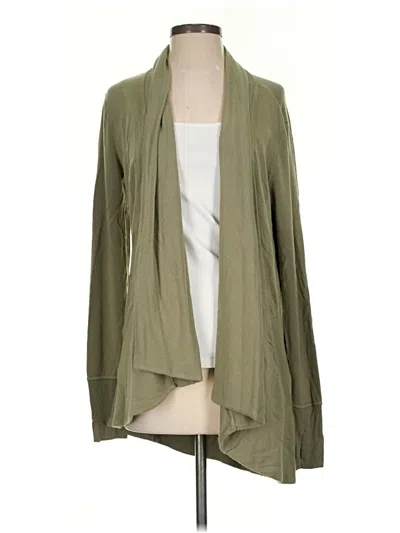 Pre-owned Athleta Cardigan Sweater In Green