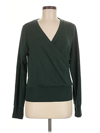 Pre-owned Athleta Cardigan Sweater In Green