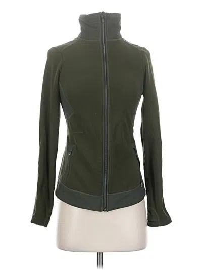 Pre-owned Athleta Cardigan Sweater In Green