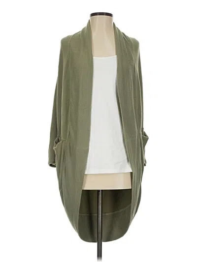 Pre-owned Athleta Cardigan Sweater In Green
