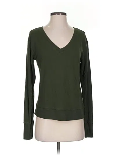 Pre-owned Athleta Cardigan Sweater In Green