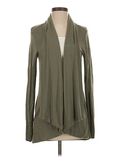 Pre-owned Athleta Cardigan Sweater In Green