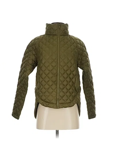 Pre-owned Athleta Cardigan Sweater In Green