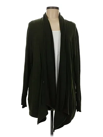 Pre-owned Athleta Cardigan Sweater In Green