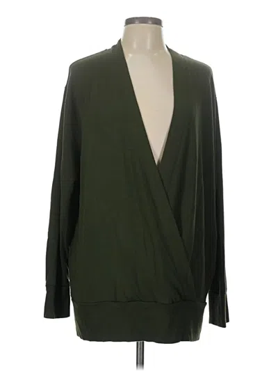 Pre-owned Athleta Cardigan Sweater In Green