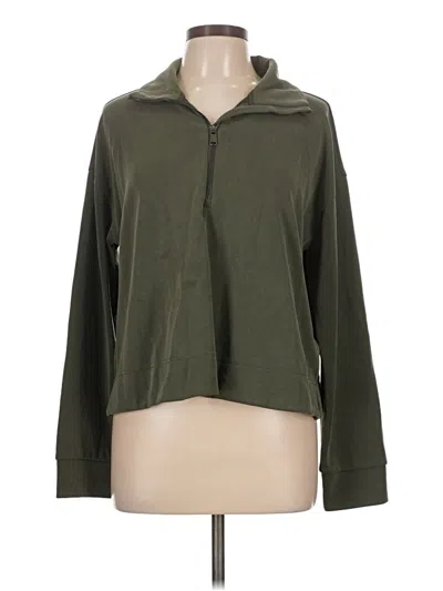 Pre-owned Athleta Cardigan Sweater In Green