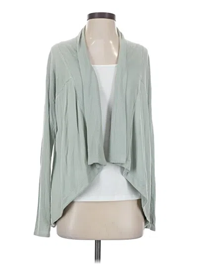 Pre-owned Athleta Cardigan Sweater In Green