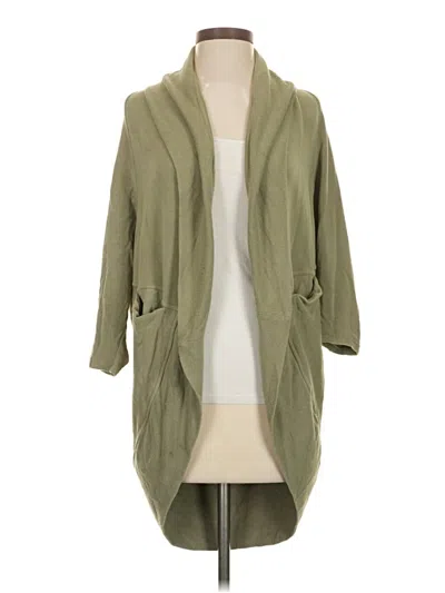 Pre-owned Athleta Cardigan Sweater In Green