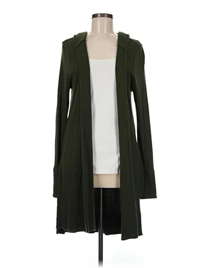 Pre-owned Athleta Cardigan Sweater In Green