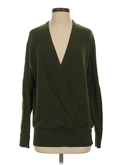 Pre-owned Athleta Cardigan Sweater In Green