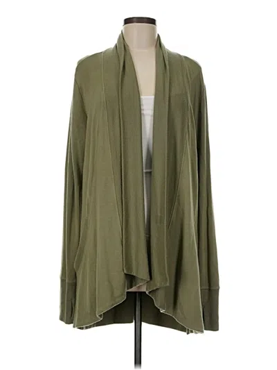 Pre-owned Athleta Cardigan Sweater In Green