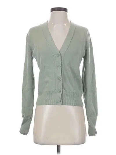 Pre-owned Athleta Cardigan Sweater In Green