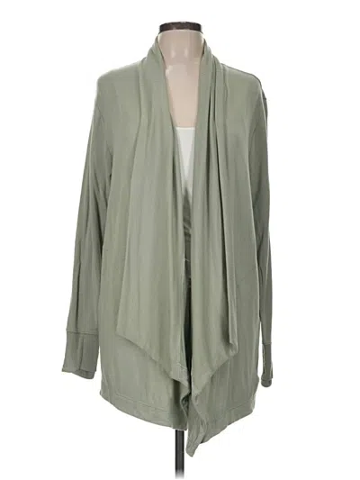 Pre-owned Athleta Cardigan Sweater In Green