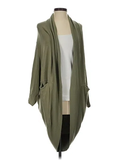 Pre-owned Athleta Cardigan Sweater In Green