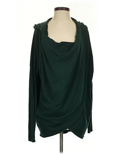 Pre-owned Athleta Cardigan Sweater In Green