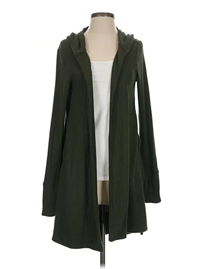 Pre-owned Athleta Cardigan Sweater In Green