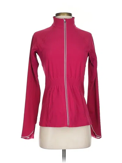 Pre-owned Athleta Cardigan Sweater In Pink