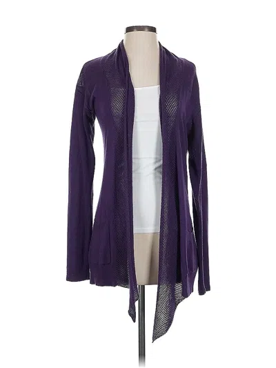 Pre-owned Athleta Cardigan Sweater In Purple