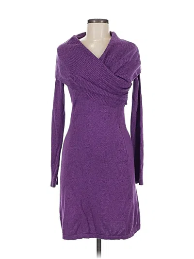 Pre-owned Athleta Cardigan Sweater In Purple