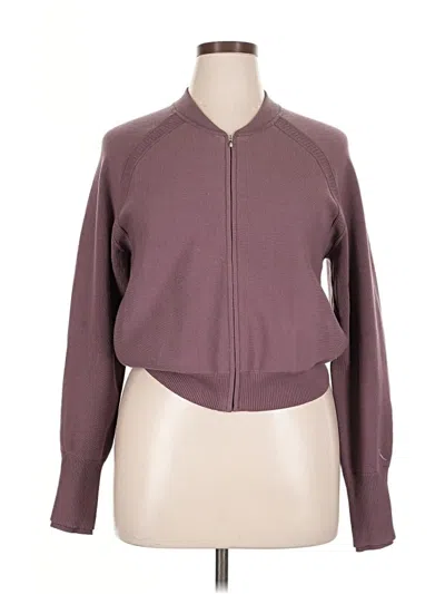 Pre-owned Athleta Cardigan Sweater In Purple
