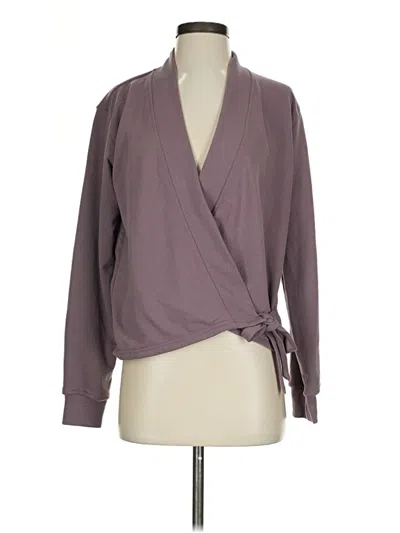 Pre-owned Athleta Cardigan Sweater In Purple