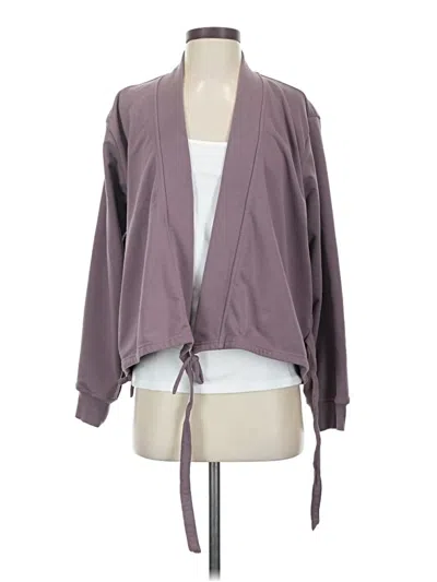 Pre-owned Athleta Cardigan Sweater In Purple