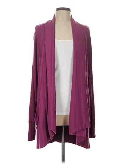 Pre-owned Athleta Cardigan Sweater In Purple