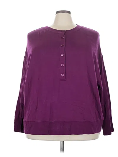 Pre-owned Athleta Cardigan Sweater In Purple