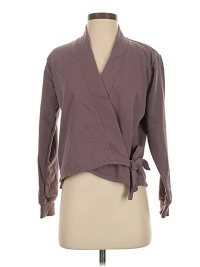 Pre-owned Athleta Cardigan Sweater In Purple