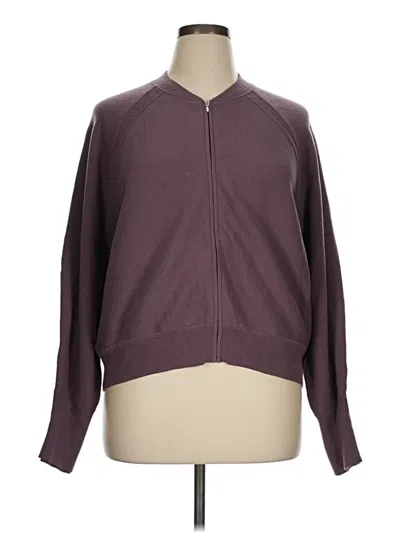 Pre-owned Athleta Cardigan Sweater In Purple