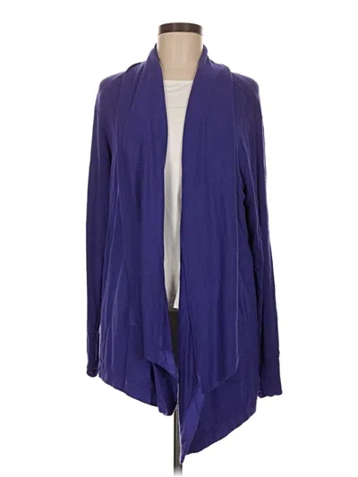 Pre-owned Athleta Cardigan Sweater In Purple