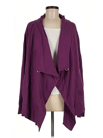 Pre-owned Athleta Cardigan Sweater In Purple