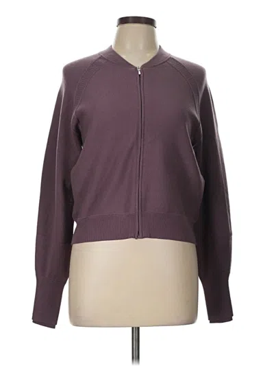 Pre-owned Athleta Cardigan Sweater In Purple