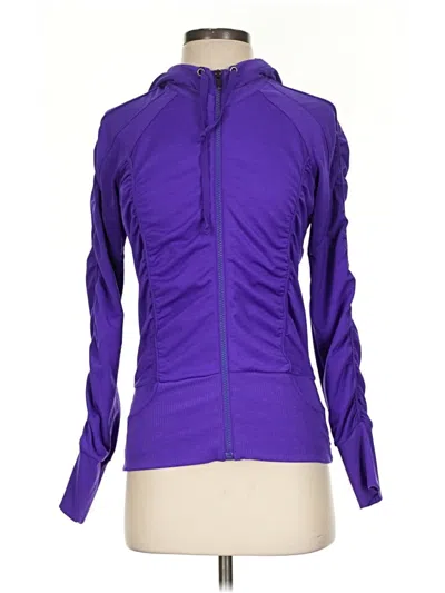 Pre-owned Athleta Cardigan Sweater In Purple