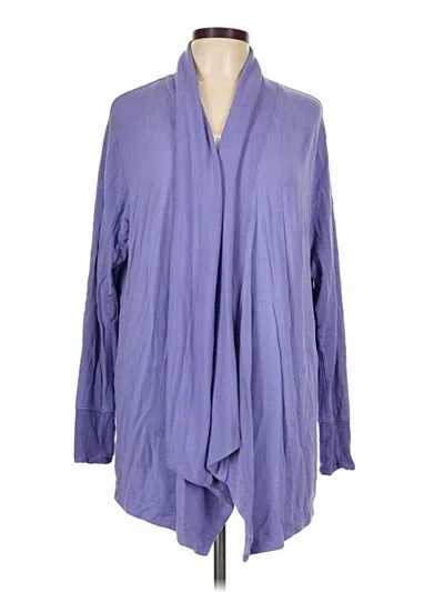 Pre-owned Athleta Cardigan Sweater In Purple