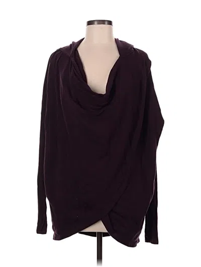 Pre-owned Athleta Cardigan Sweater In Purple