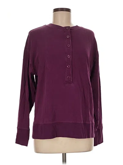 Pre-owned Athleta Cardigan Sweater In Purple