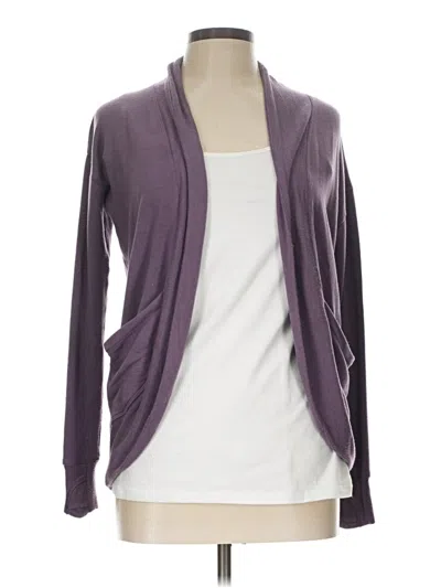 Pre-owned Athleta Cardigan Sweater In Purple