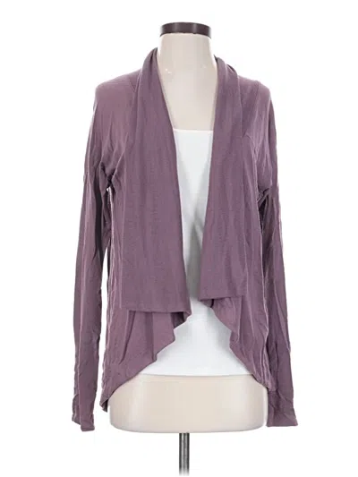 Pre-owned Athleta Cardigan Sweater In Purple