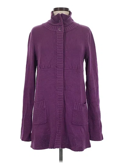 Pre-owned Athleta Cardigan Sweater In Purple
